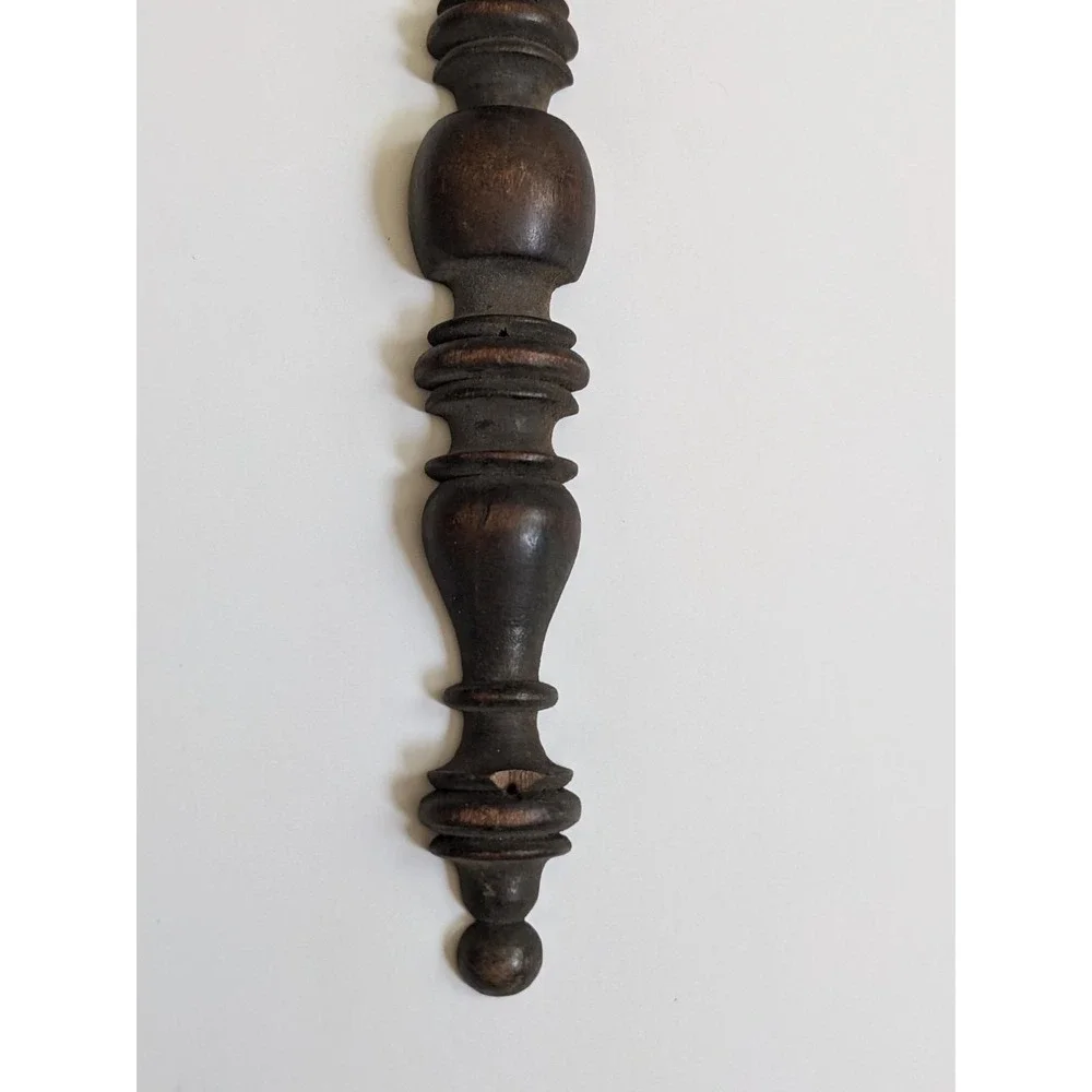 Antique Turned Wood Spindle Appliques Pair Architectural Salvage Furniture Trim